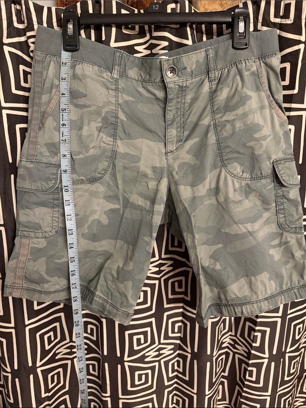 Sonoma Women's Gray Camo Cargo Shorts